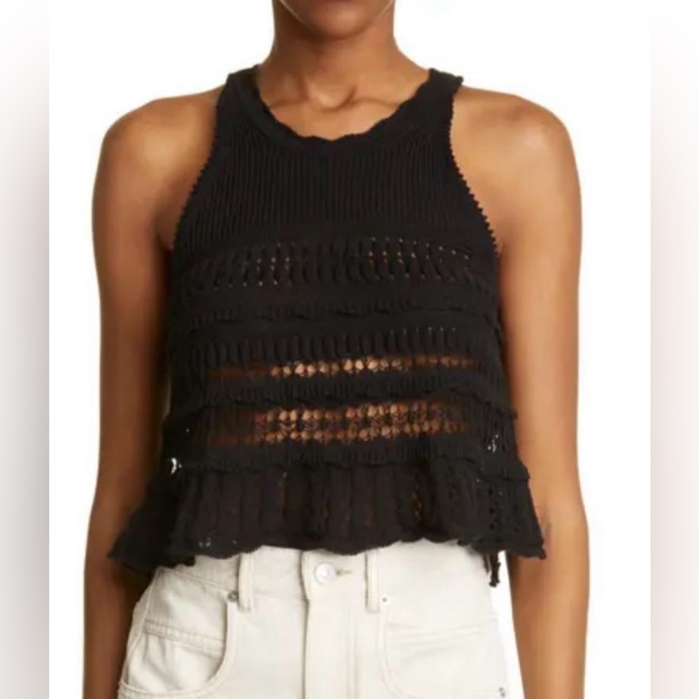 Isabel Marant Etoile Fico Pointelle Racerback 42 FR 10 US
